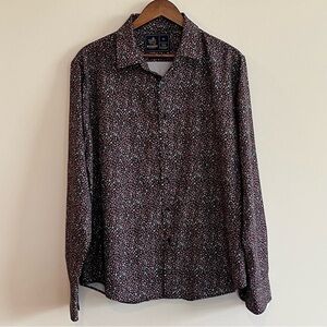 Rugby University Men’s XL Stretch Floral Button Up Long Sleeve Shirt